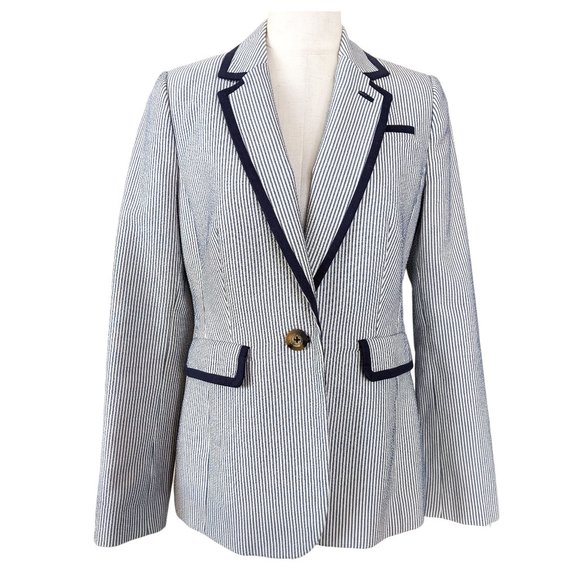Boden Jackets & Blazers - BODEN Blenheim Seersucker Striped Blazer 8